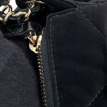 Load image into Gallery viewer, CHANEL Coco Neige Chain Clutch BlackAP4772 Velvet Effect Nylon Shiny Crumple Calf Leather
