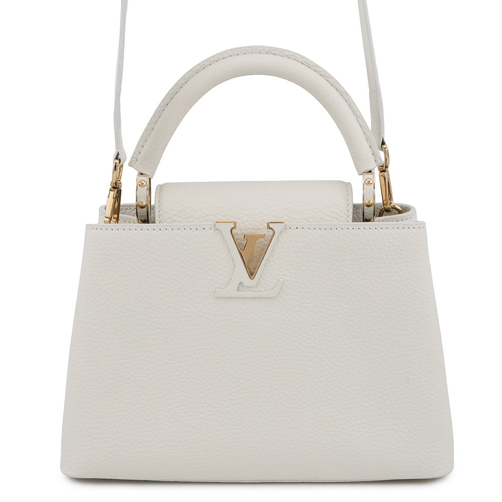 LOUIS VUITTON Capucines BB snowM55832 Taurillon Leather