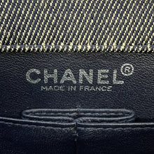 Load image into Gallery viewer, CHANEL Chocolate Bar Chain Shoulder Bag Navy Denim
