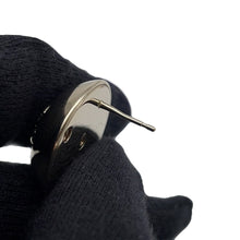 将图像加载到图库查看器中，CHANEL CC Logo Dome Earrings BlackABG001 Leather Gold Plated
