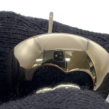 Load image into Gallery viewer, CHANEL CC Logo Dome Earrings BlackABG001 Leather Gold Plated

