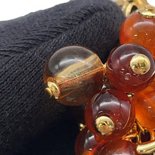 将图像加载到图库查看器中，CHANEL Medieval Grape Motif Earrings BrownABF870 Metal Rhinestone
