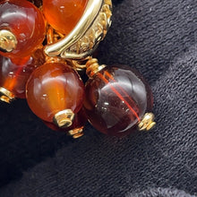 将图像加载到图库查看器中，CHANEL Medieval Grape Motif Earrings BrownABF870 Metal Rhinestone
