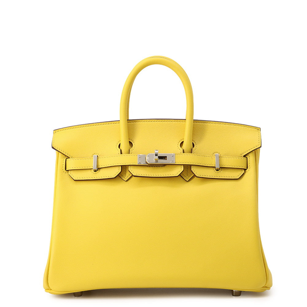 HERMES Birkin Jaune de Naples Swift Leather Size 25