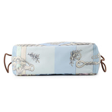 将图像加载到图库查看器中，HERMES All-over print Fourbi Blue/Multicolor Silk100% Size 20
