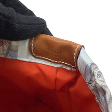 将图像加载到图库查看器中，HERMES All-over print Fourbi Blue/Multicolor Silk100% Size 20
