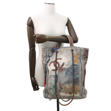 将图像加载到图库查看器中，CHANEL Graffiti Bricolage 2-way Chain Tote Gray/MulticolorA92317 Canvas
