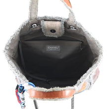 将图像加载到图库查看器中，CHANEL Graffiti Bricolage 2-way Chain Tote Gray/MulticolorA92317 Canvas

