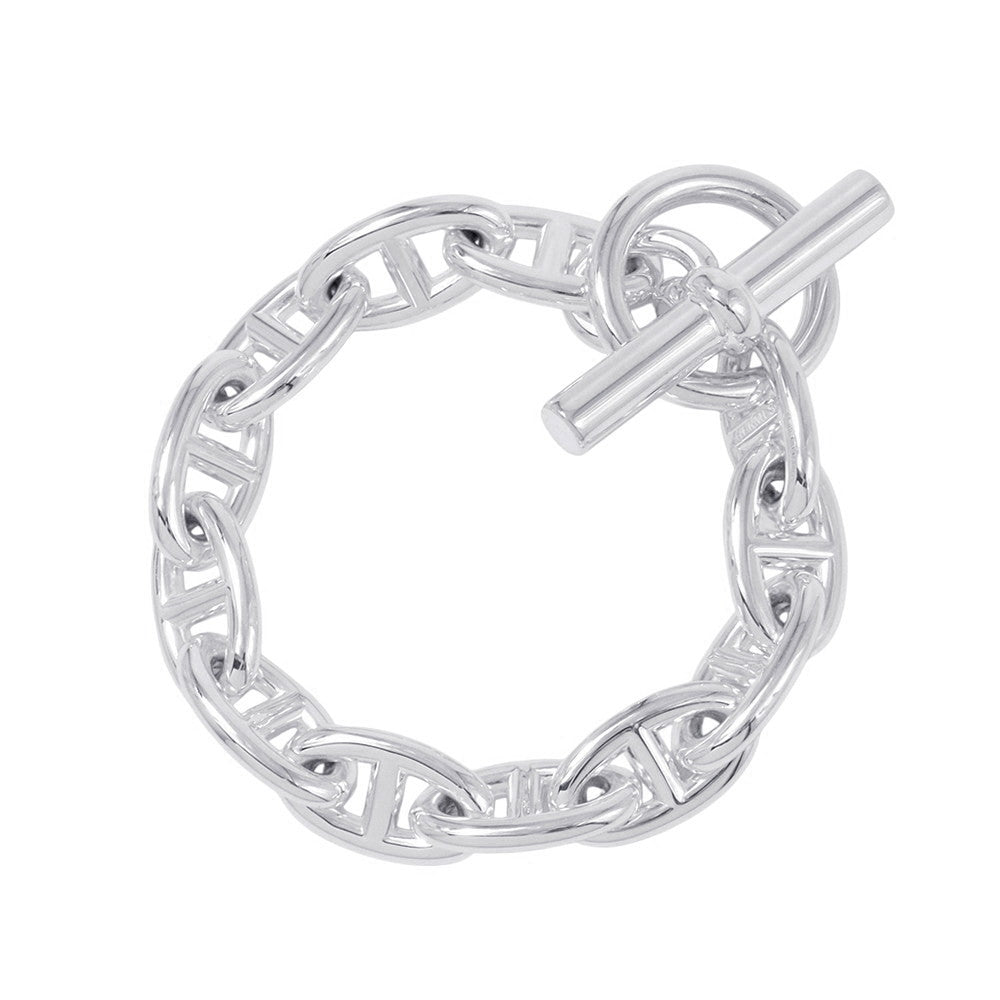 HERMES Chaine d'Ancre Bracelet 12 frames Size GM SV925