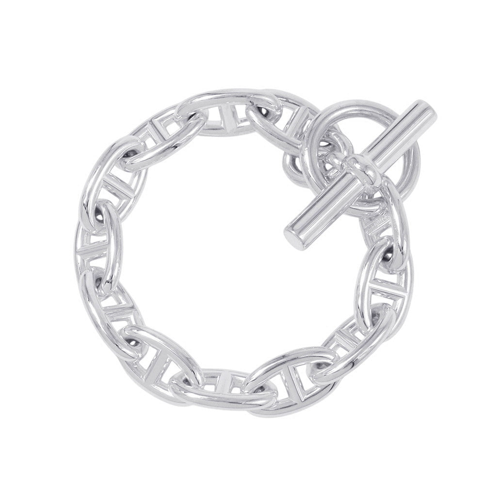 HERMES Chaine d'Ancre Bracelet 12 frames Size GM SV925