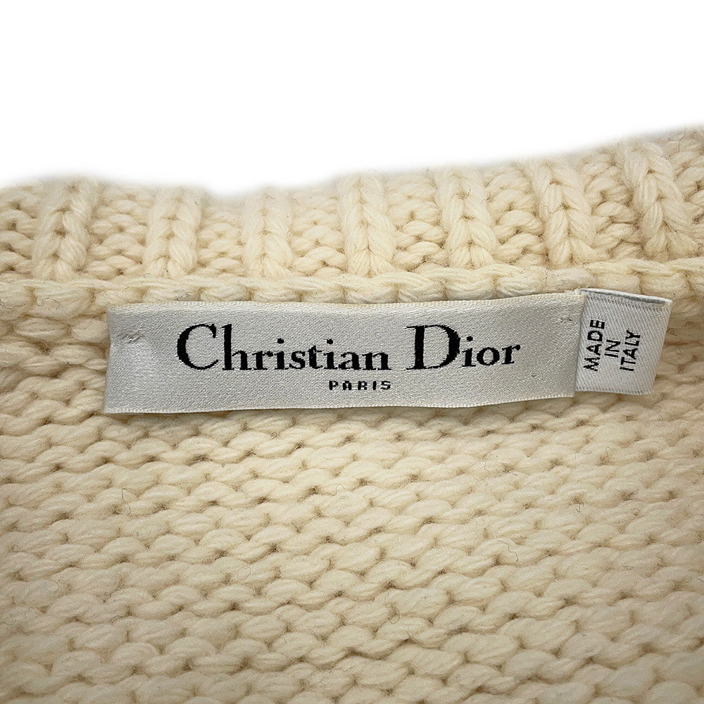 Dior Sailor knit cardigan Size 34 Ivory154G02AM305 Linen70