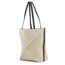 Load image into Gallery viewer, LOEWE Puzzle Fold Tote Beige/BrownA779G50X34 Raffia Calf Leather Size Medium
