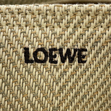 Load image into Gallery viewer, LOEWE Puzzle Fold Tote Beige/BrownA779G50X34 Raffia Calf Leather Size Medium
