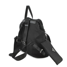 Load image into Gallery viewer, PRADA Medium Re-Nylon Backpack with Pouch Black1BZ811 Nylon Size Medium
