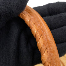 Load image into Gallery viewer, BALENCIAGA Le City Basket 2WAY Tote Bag Natural/Camel828888 Raffia Lambskin Size Medium
