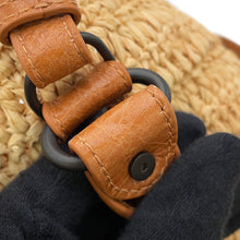 Load image into Gallery viewer, BALENCIAGA Le City Basket 2WAY Tote Bag Natural/Camel828888 Raffia Lambskin Size Medium
