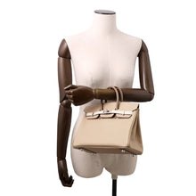 将图像加载到图库查看器中，HERMES Birkin tricolor Trench/Craie/Etoupe Epsom Size 25
