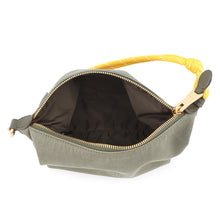 Load image into Gallery viewer, MIUMIU Gabardine Pouch Khaki/Yellow5NE841 Cotton Canvas Size 7.3&quot;

