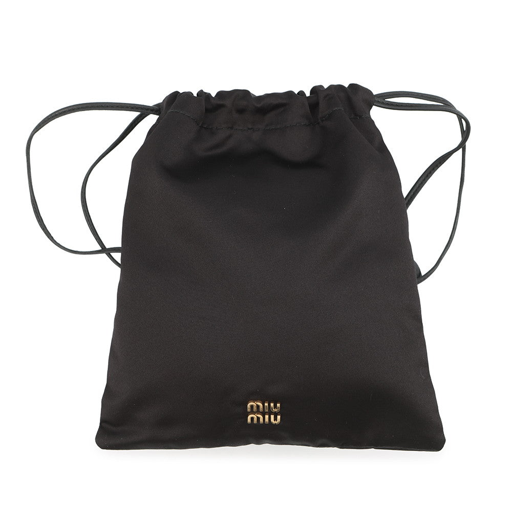 MIUMIU Pouch Black5NG003 Nylon Leather