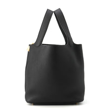 将图像加载到图库查看器中，HERMES Picotin Padlock Black Taurillon Clemence Size MM
