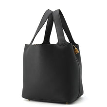 将图像加载到图库查看器中，HERMES Picotin Padlock Black Taurillon Clemence Size MM
