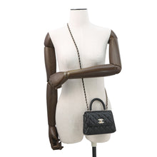 将图像加载到图库查看器中，CHANEL Matelasse Coco Handle BlackAP4244 Caviar Leather Size Mini mini
