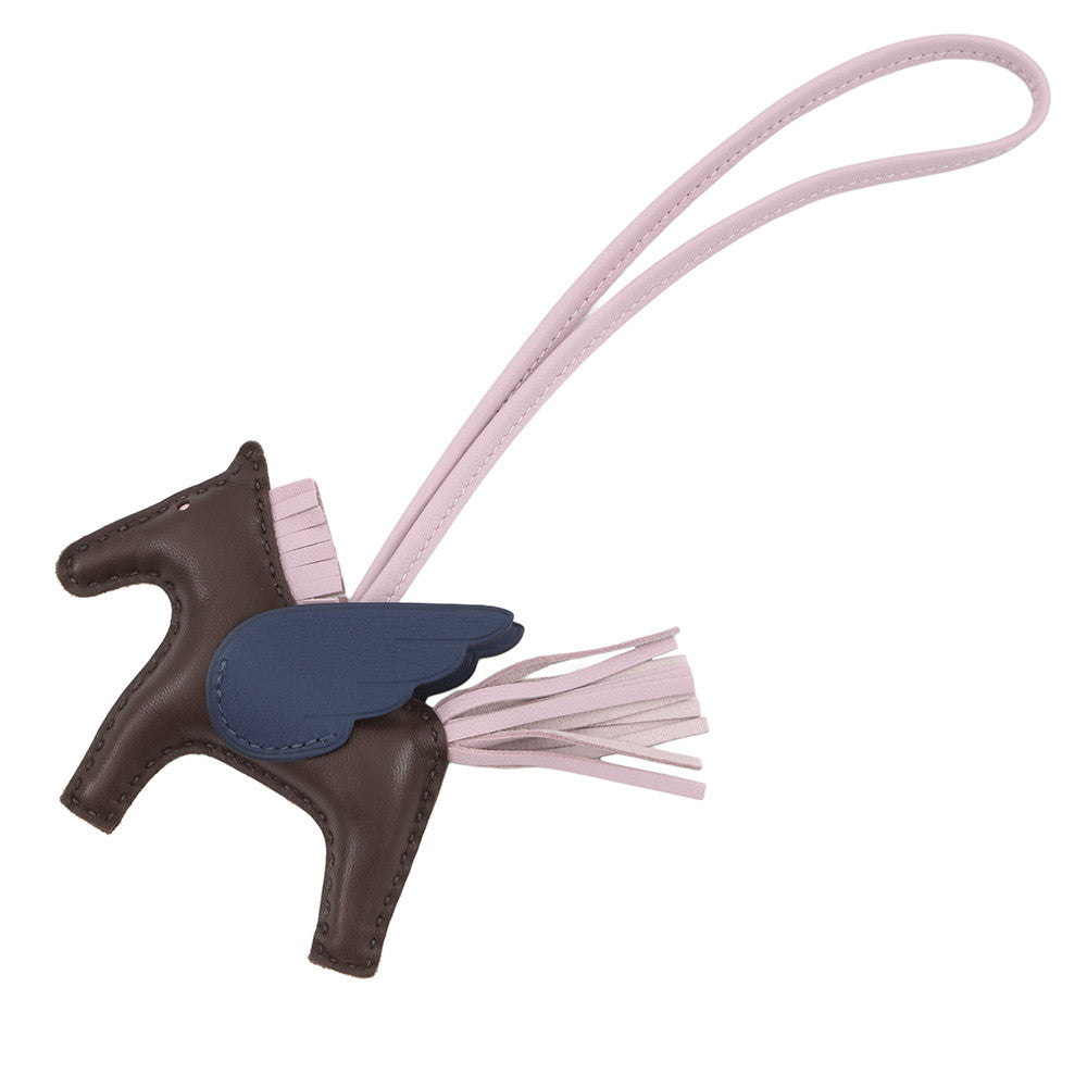 HERMES Rodeo Pegasus RougeSellier/Blue Saphir/Mauve Sylvestre Lambskin Size PM