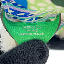 Load image into Gallery viewer, HERMES Buddy Bag Charm Aloha Blue Hydra/Vert Comics Lambskin Mouton
