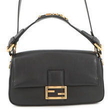 将图像加载到图库查看器中，FENDI Stefano Pilati Collaboration Baguette Shoulder Black8BR822 Nappa Leather
