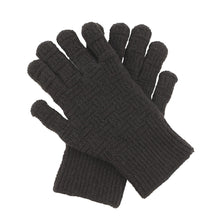Load image into Gallery viewer, Bottega Veneta Gloves Intreccio Size M Brown708694 Wool Cashmere Nylon Polyurethane
