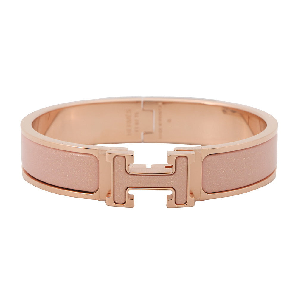 HERMES Clic H/Glitter Rose CassataH700015F Metal