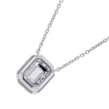 将图像加载到图库查看器中，GRAFF Icon Emerald Cut Diamond Pendant 18K White Gold
