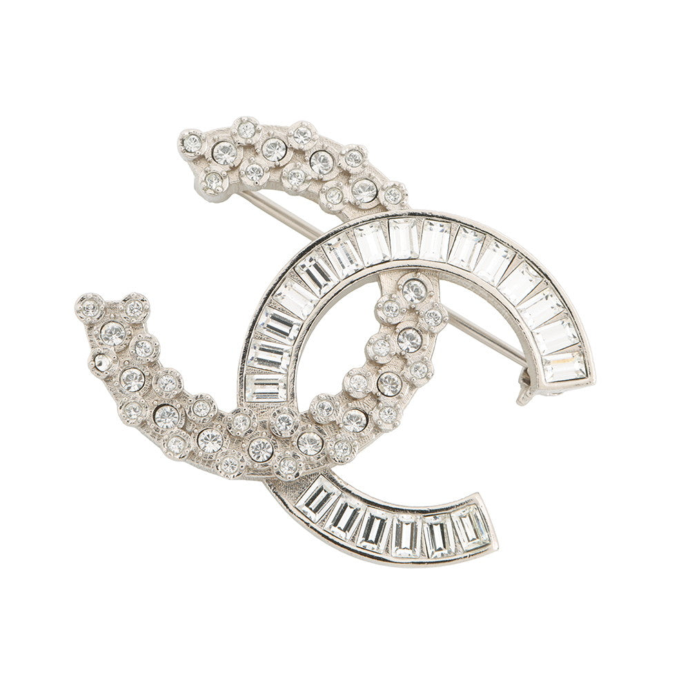 CHANEL CC Logo BroochA96994 Metal Rai Stone