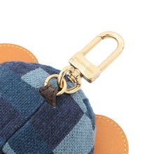 将图像加载到图库查看器中，LOUIS VUITTON LV Louis Bear Bag Charm Noir/Blue/BrownM03206 Fake fur
