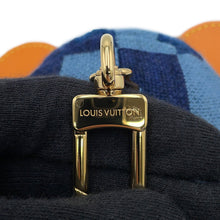 将图像加载到图库查看器中，LOUIS VUITTON LV Louis Bear Bag Charm Noir/Blue/BrownM03206 Fake fur
