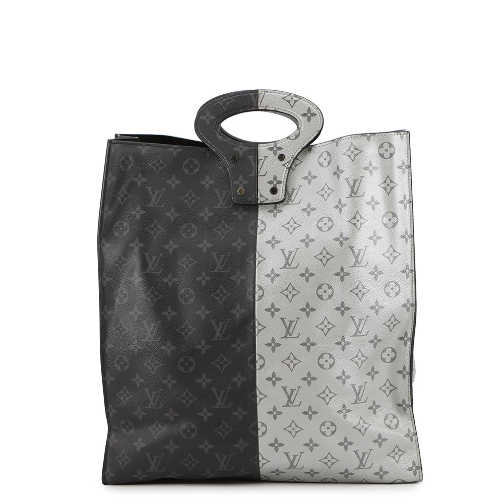 LOUIS VUITTON Tote Noir/SilverM43816 Monogram Eclipse Split