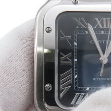 将图像加载到图库查看器中，CARTIER Santos de Cartier LM W39.8mm Stainless Steel Blue DialWSSA0030

