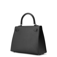 将图像加载到图库查看器中，HERMES Kelly Sellier Black Epsom Size 25
