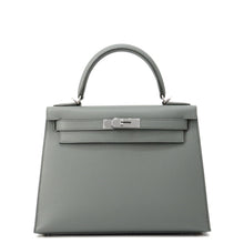 将图像加载到图库查看器中，HERMES Kelly Sellier Vert Amand Epsom Size 28
