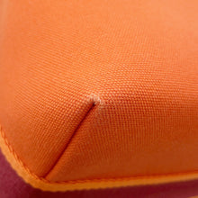 将图像加载到图库查看器中，HERMES Brid a Black Orange/Bordeaux Canvas Size GM
