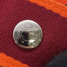 将图像加载到图库查看器中，HERMES Brid a Black Orange/Bordeaux Canvas Size GM
