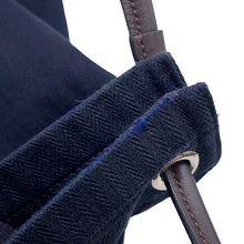 将图像加载到图库查看器中，HERMES Aline Backpack Navy Toile Chevrons Size PM
