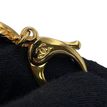 将图像加载到图库查看器中，CHANEL CC Logo Denim Bag Charm with Heart Motif NavyABC827 Gold Plated Resin
