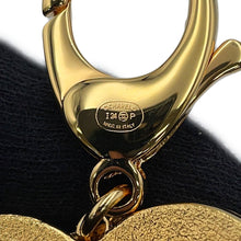 将图像加载到图库查看器中，CHANEL CC Logo Denim Bag Charm with Heart Motif NavyABC827 Gold Plated Resin
