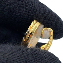 Load image into Gallery viewer, CHANEL CC Logo Denim Heart Motif Earrings NavyABC742 Gold Plated Resin
