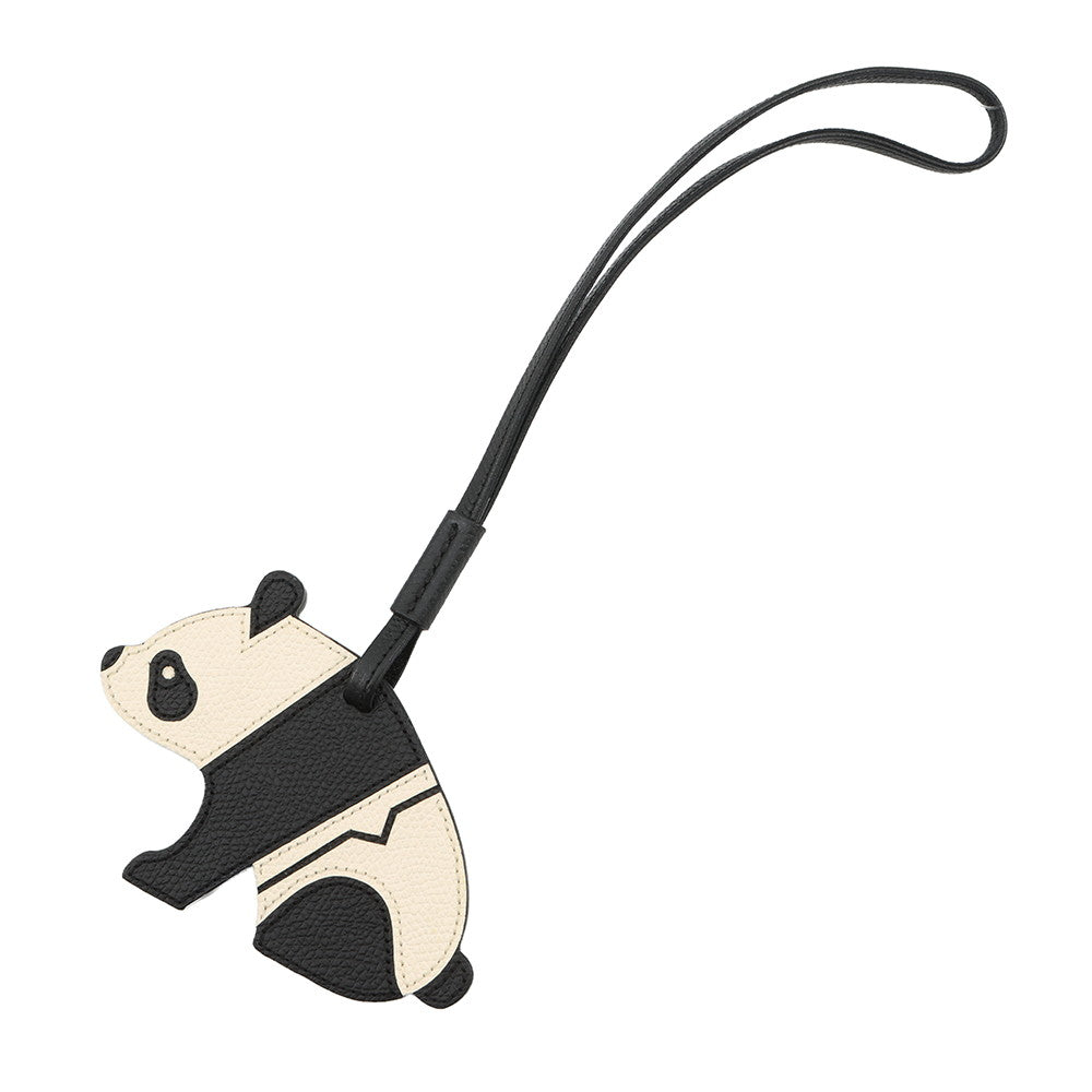 Valextra Valextra Panda Bag Charm Black/IvoryV3N11 Calf Leather