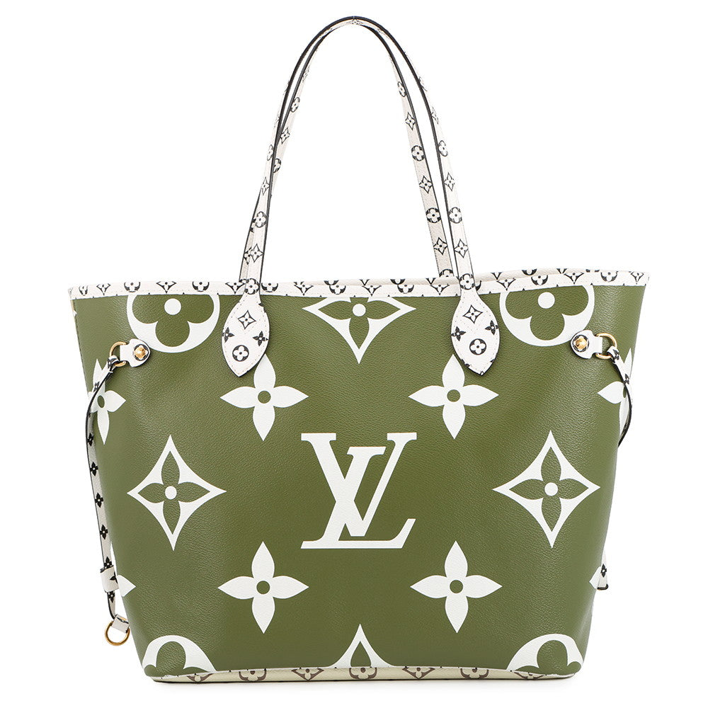 LOUIS VUITTON Neverfull Khaki/Beige/WhiteM44568 Monogram Monogram Giant Size MM