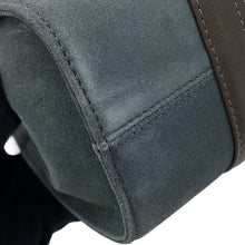 将图像加载到图库查看器中，LOEWE Anagram Camoccio Handbag NavyGray/Brown Suede leather
