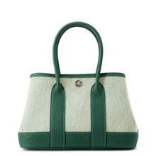将图像加载到图库查看器中，HERMES Neo Garden Ecru/Vert Moyen Negonda Leather Toile H Size 23
