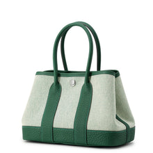 Load image into Gallery viewer, HERMES Neo Garden Ecru/Vert Moyen Negonda Leather Toile H Size 23
